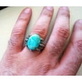 thumbnail image 2 of Arizona Turquoise Ring, Silver Jewelry, 925 Silver Ring, Father's Day, Eagle Claw, Natural Turquoise, December Birthstone Ring, Heavy Mens Ring, Spiritual Healing Gemstone, Christmas, Tiny Mens Ring, 2 of 6