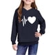 thumbnail image 5 of Sudadera con capucha y estampado de corazón de San Valentín, sudadera de manga larga para niños y niñas, chaqueta para niñas de talla mediana y grande., 5 of 7