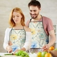 thumbnail image 5 of Pioneer Flower Floral Print Pattern Apron-Garden Aprons for Women with Pockets-Cotton Linen Waterproof Kitchen Cooking Gardening Aprons Adjustable for Kitchen,Cooking,BBQ and Salon 33x27 Inch, 5 of 7