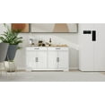 thumbnail image 3 of CoSoTower 55.91" Large Farmhouse Buffet Cabinet Storage Sideboard with 2 Drawers and 4 Doors for Dining Living Room Kitchen Cupboard-White, 3 of 9