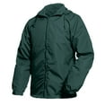 thumbnail image 4 of Mens Jacket Winter Fall Fashion Loose Hooded Waterproof Zipper Rain Jacket with Pockets Solid Color Thin Windbreaker Casual Men's Winter Coats Green L, 4 of 4