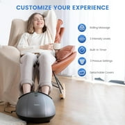 Breo Shiatsu Foot Massager with Heat, Deep Kneading for Plantar Fasciitis, Fits Men Size 12, Gift