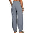thumbnail image 4 of Niuer Plus Size Linen Pants For Women Summer Loose Pants Oversized Harem Trousers Loungewear, 4 of 4