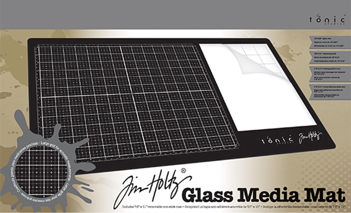 Tim Holtz 14" x 23" Easy to Read Scratch-Resistant Glass Media Mat