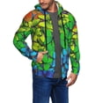 thumbnail image 2 of Honeii Rainbow Butterflies Print Hoodies for Men, Pullover & Full Zip, Breathable Zip up Hoodie, Sweatshirt-Large, 2 of 5