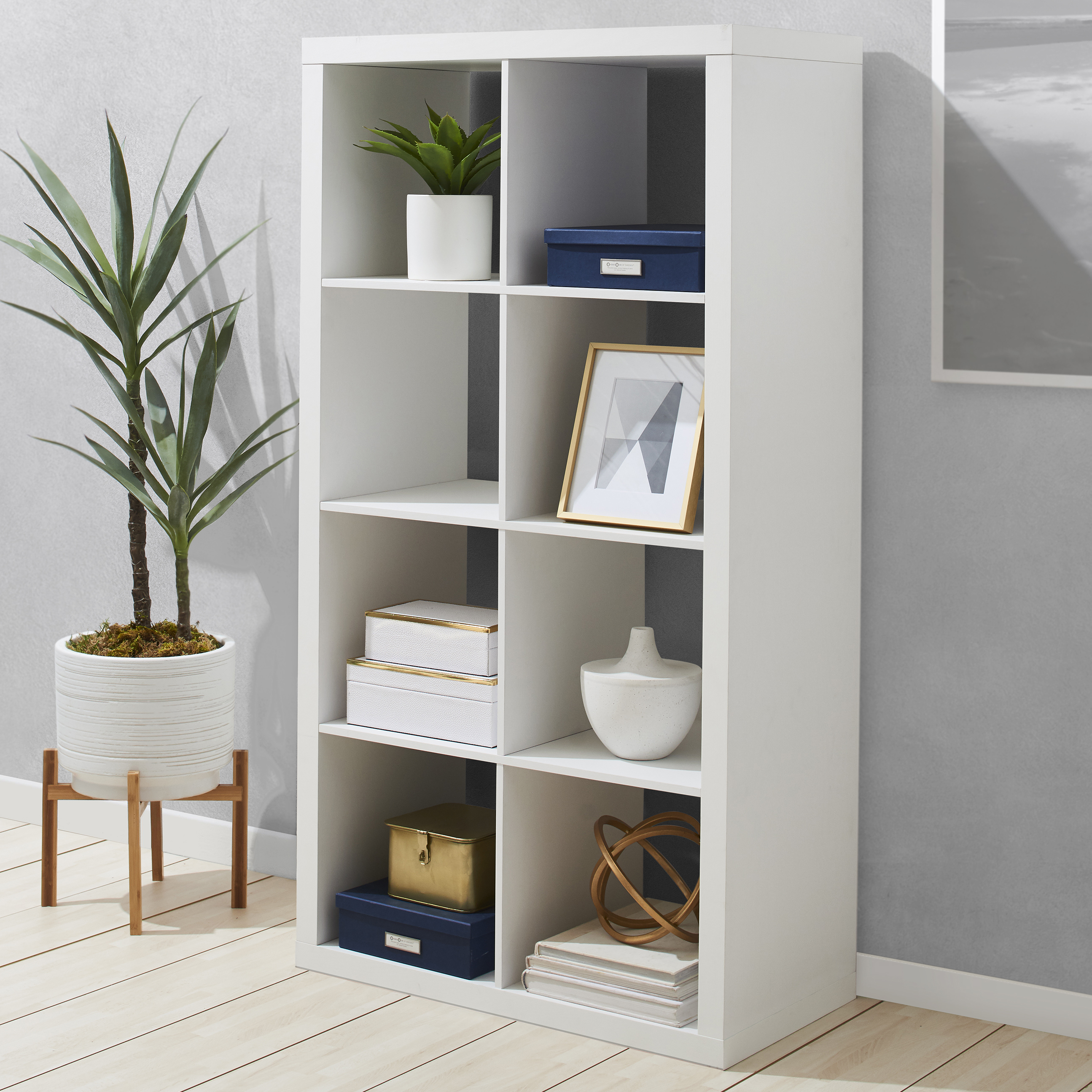 Better Homes & Gardens 8-Cube Storage Organizer, White photo 7