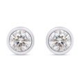 thumbnail image 2 of AFFY 0.85CT Moissanite Diamond Stud Earrings for Women 18K White Gold over Silver, 2 of 4