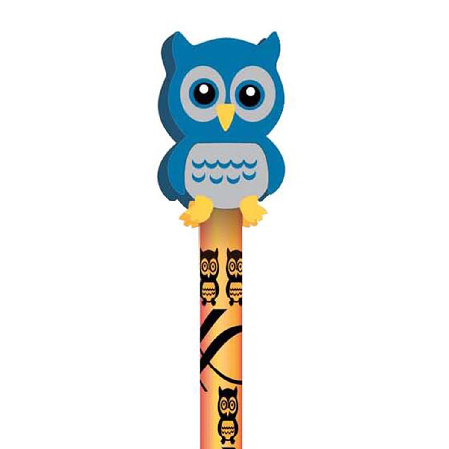 Moon Products Pencil & Eraser Topper Write-Ons, Hoot Owl, Pack of 36