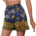 thumbnail image 2 of Aloohaidyvio Women's Ethnic Floral Print Elastic Waist Shorts Boho Graphic Beach Plus Size Shorts, 2 of 5