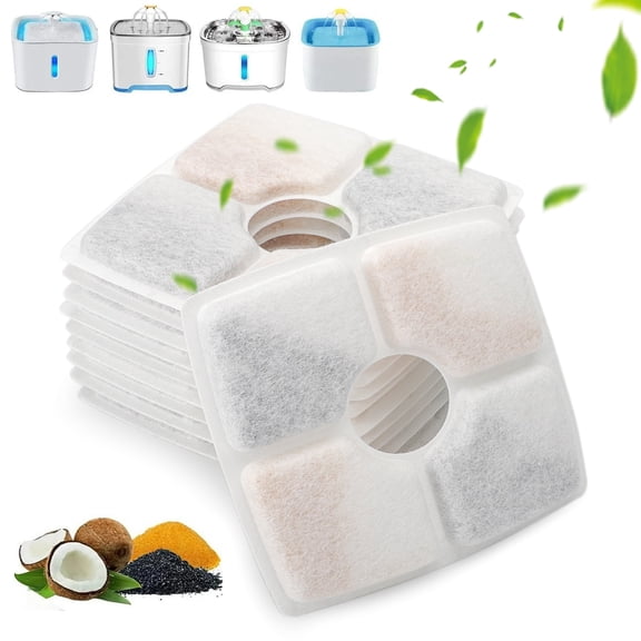 10pcs Cat Water Fountain Filters Fit for Veken 84oz, EEEkit Pet Drinking Sponges Replacement Filters