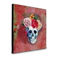 thumbnail image 1 of Carolines Treasures BB5130UP88 8 x 8 x 0,625 Po Jour des Morts Fleurs Rouges Crâne Art Panneau Décor Mural, 1 of 3