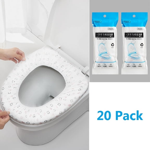 SZDUDU Disposable Toilet Seat Covers (20 Pack), Toilet Seat Cushion Cover Disposable for Adult and Kid, Great for Airplane, Travel, Public Restroom