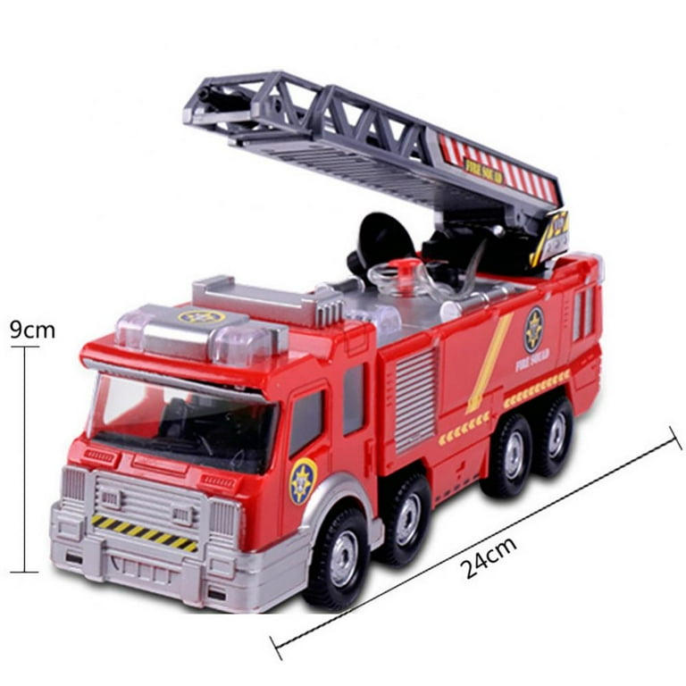  EERSTA 360 Degree Rotation, Fire Engine Model Toy with Ladder,  High Pressure Water Gun, Lights and Music, Fire Engine Model, Christmas  Birthday Toy Gift for Boy and Girl : Toys 