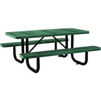 72" Rectangular Picnic Table, Surface Mount, Green