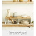 thumbnail image 5 of Yamazaki Home Stackable Countertop Shelf - Two Sizes, White, Steel + Wood, Large,  Stack up to two, Supports 11 pounds, Stackable, Minimal Assembly, 5 of 7