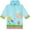 Light Blue Butterfly, variant on Puddle Play Kids Lightweight Rain Outwear Slicker, Hooded and Waterproof - Light Blue Garden and Butterfly Design Jacket - Size 2-3 Years