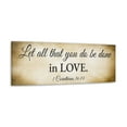 thumbnail image 4 of 1 Corinthians 16:14 Gold Bible Verse Canvas Christian Wall Art Ready to Hang Unframed, 4 of 7