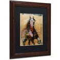 thumbnail image 2 of Trademark Fine Art "Golden Horse" Canvas Art by Joarez, Black Matte, Wood Frame, 2 of 4