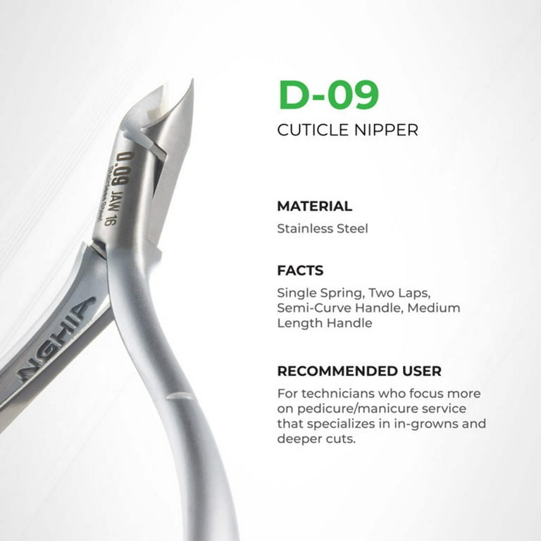 Nghia Cuticle Nipper Stainless Steel D 09 Jaw 12 - Walmart.com