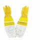 thumbnail image 1 of Yellow leather, yellow mesh, medium leather canvas gloves, American breathable gloves, golden anti bee gloves, anti sting size XXL, 1 of 5