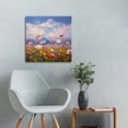 thumbnail image 5 of Chilfamy Flowers Sky Clouds Wall Decor Canvas Art Ready To Hang 16x16in, 5 of 6