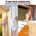thumbnail image 3 of Baohd 2 Rolls Weather Stripping All-Climate D-Type Self-Adhesive Foam Seal Strip for Doors Windows Sound Insulation Gray, 3 of 9
