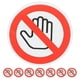 thumbnail image 1 of 8pcs Safety Warning Sign Stickers Prohibited Do Not Touch Labels Prevent Mechanical Injury Self-Adhesive Decals For Factories Warehouses Offices, 1 of 1