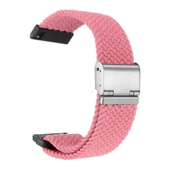 Uxcell 24mm Nylon Braided Watch Bands with Stainless Steel Buckle, Pink