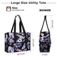 thumbnail image 3 of HAWEE Utility Zippered Tote Bag with Laptop Compartment and Luggage Sleeve for Nursing Work Travel 15 Pockets Water Repellent Commuter Bag, Hibiscus, 3 of 7
