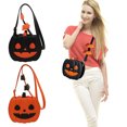 thumbnail image 1 of Bolso bandolera de calabaza de Halloween para mujer - Bolso ajustable de cuero con correa de cadena, monedero pequeño y monísimo para teléfono y llaves, regalo perfecto de Halloween, 1 of 6