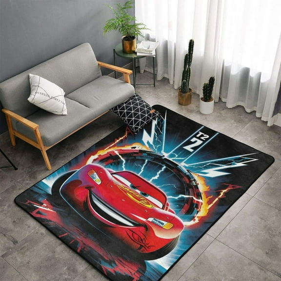 Area Rugs Soft Non-Slip Floor Mats Lightning McQueen Carpets Doormat for Living Room Bedroom Decor 60"x39"