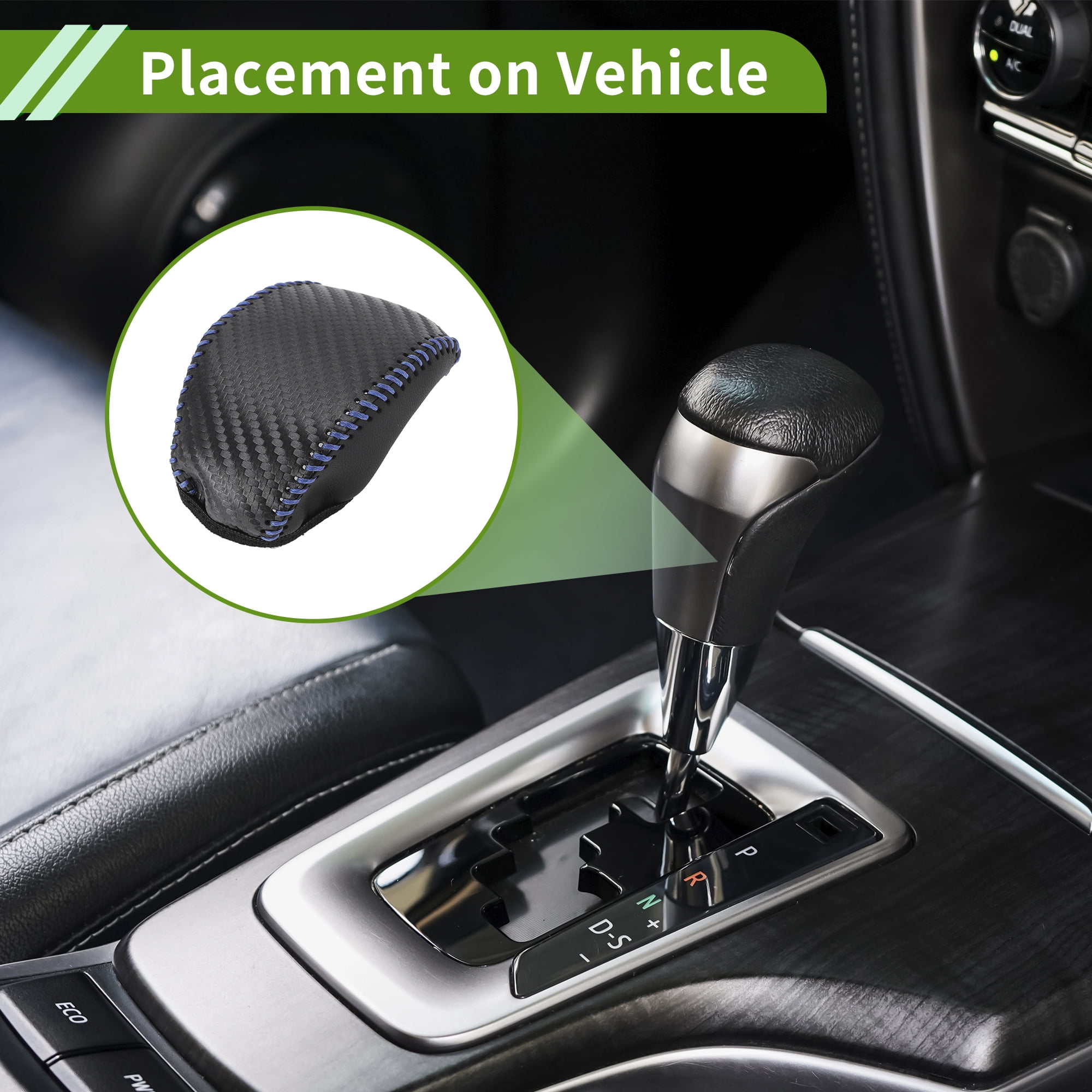 Unique Bargains Gear Shift Knob Cover for Toyota RAV4 2019-2024 Anti-Slip Faux Leather