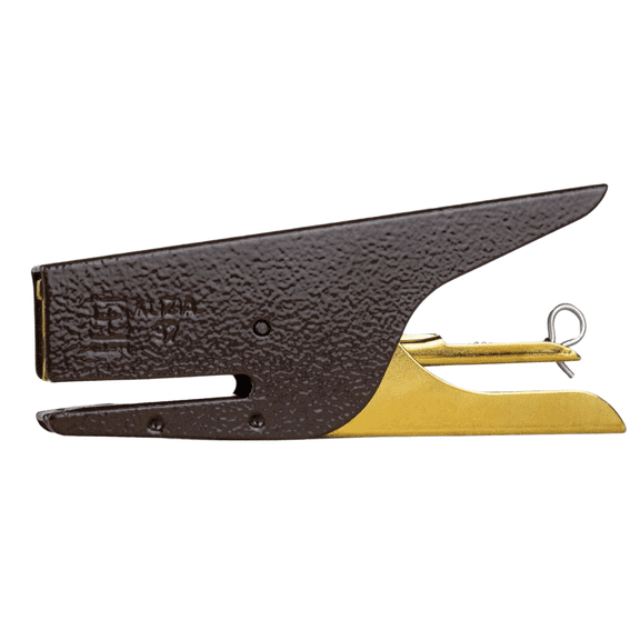 Ellepi Klizia 97 Gold Finish Stapler with Staples: 1 stapler / 1 pack of staples (Brown) 1-pack