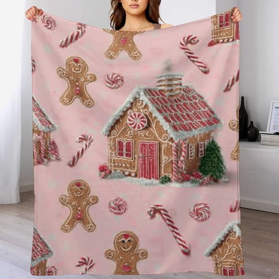 RKSupls Christmas Throw Blanket,Soft Flannel Pink Nutcracker Blanket, Fuzzy Warm Cozy Winter Blanket for Couch Bed Home Decor,30x40 in