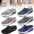 thumbnail image 1 of Zapatos para caminar sin cordones con cojín de aire, deslizador de cuña con plataforma plana de malla ortopédica para diabéticos, 1 of 3