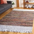 thumbnail image 2 of SAFAVIEH Vintage Leather Horatio Braided Fringe Border Area Rug, Light Grey/Black, 2'3" x 4', 2 of 5