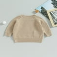 thumbnail image 3 of Chandail Tricoté pour Bébé Fille Garçon, Automne Hiver, Chaud, Chandail Molletonné, Hauts avec Poche, 3 of 6