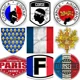 thumbnail image 2 of Pegatina del sello de Francia París Mont Martre Pegatina del sello de Córcega Córcega Aquitania Pegatina del emblema nacional francés Sello de ciudad redonda de Francia, 2 of 5
