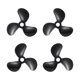 thumbnail image 1 of Uxcell 2Set Hélice de Barco RC, Hélices de 3 Hojas, Diámetro de Agujero de 4 mm, Diámetro Exterior de 36 mm, Negro, 1 of 7