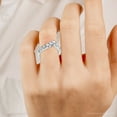 thumbnail image 5 of Pompeii 1ct TW Graduated Diamond Wedding Curved Contour Ring 14k Gold Lab Grown, 5 of 5