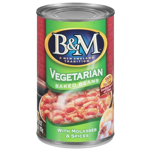 B&M Vegetarian Baked Beans, Vegetarian, Shelf-Stable, 28 oz Can