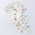 thumbnail image 2 of Bovxnpu Girls Sleepwear 2 Piece Loungewear Set Toddler Graphic Loungewear Short Sleeve Pants Kids Casual Home Outfit Set, 2 of 7