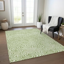 Addison Rugs Chantille Indoor/Outdoor Transitional Swirls Aloe Washable Rectangle Rug, 10' x 14'