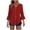 Wine, variant on Kezqiaxn Blouses for Women Dressy Casual 3/4 Sleeve Loose Button Down Shirts V-Neck Summer Tops Fashion Clothing