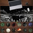 thumbnail image 2 of Black and White Desk Mat Dark Nature Forest Mouse pad XXL Starry Night Mountain Desk pad Aesthetic Moon and Stars Mousepad XXL for Laptop Computer Mouse Gaming Keyboard Mat, 31.5 X 15.8 in, 2 of 6