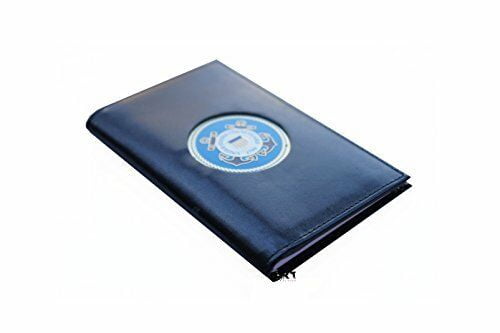 Spiral Notebook with Medallion, US COAST GUARD Black Padfolio cover - 3" x 5"