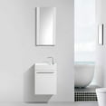 thumbnail image 6 of Blossom Small Bathroom Vanity Cabinet with Sink, Narrow Space Saving Wall Hung Design 18 Inch White, 6 of 6