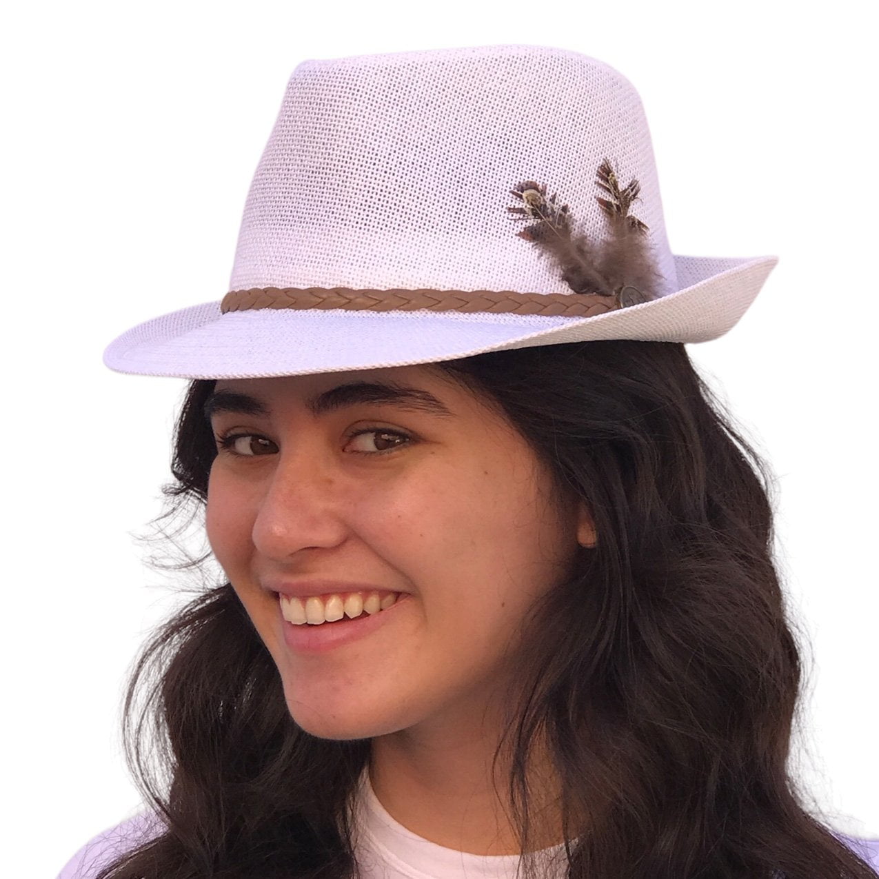 SILVERFEVER Fedora Hat with Feathers Gatsby Holiday Octoberfast