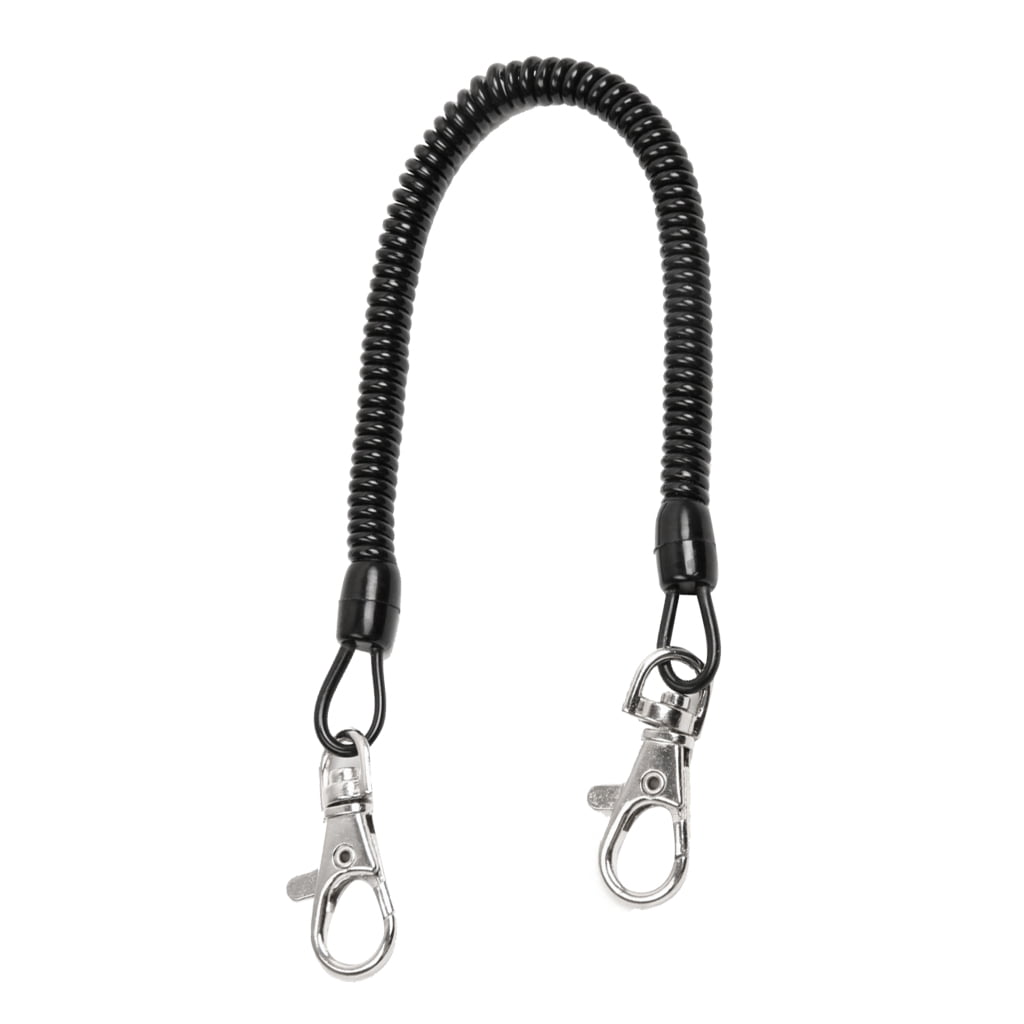 key rings 2 Details about   Black coil lanyard with 