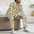 thumbnail image 7 of Vsdgher Cute Bee Mens Pajama Set, Soft Warm Long Sleeve Sleepwear, Cozy Button-Down Pjs for Men-XX-Large, 7 of 7